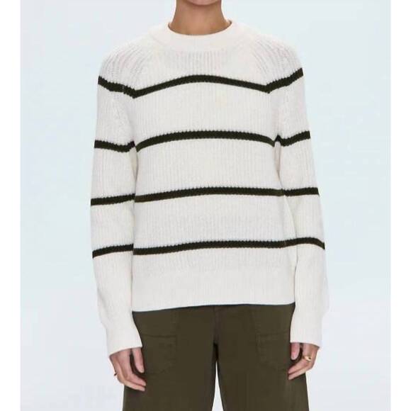 PISTOLA Sweaters - NEW PISTOLA edie raglan sweater in olive stripe